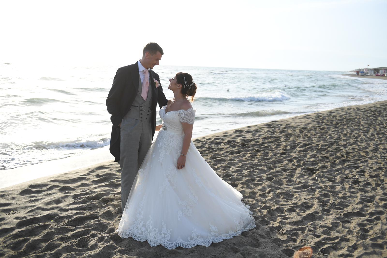 Married couple on beach